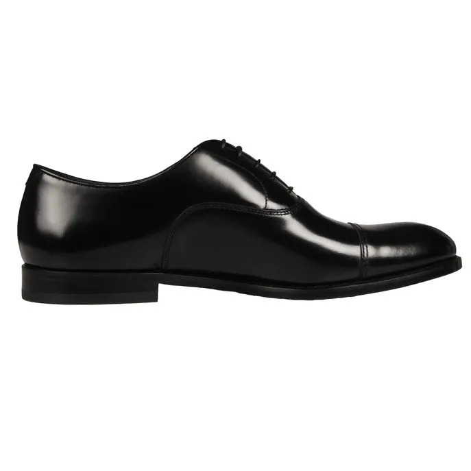 Lace-Up Oxford Cap Toe Shoes for Men - Black