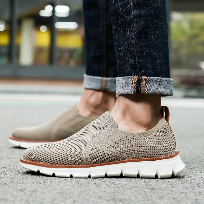 Large Size Knit Oxford Walking Shoes for Men.