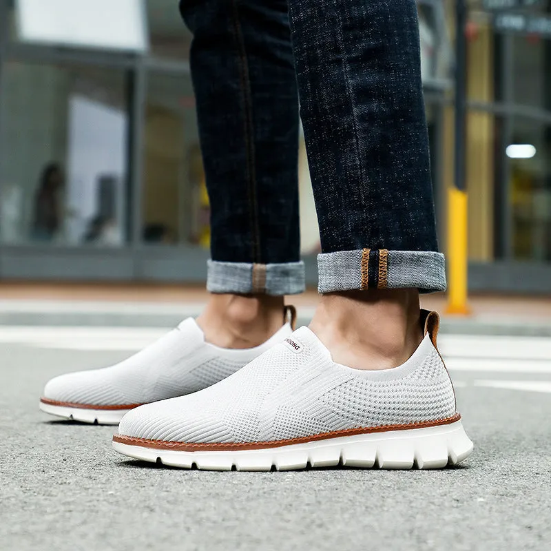 Large Size Knit Oxford Walking Shoes for Men.