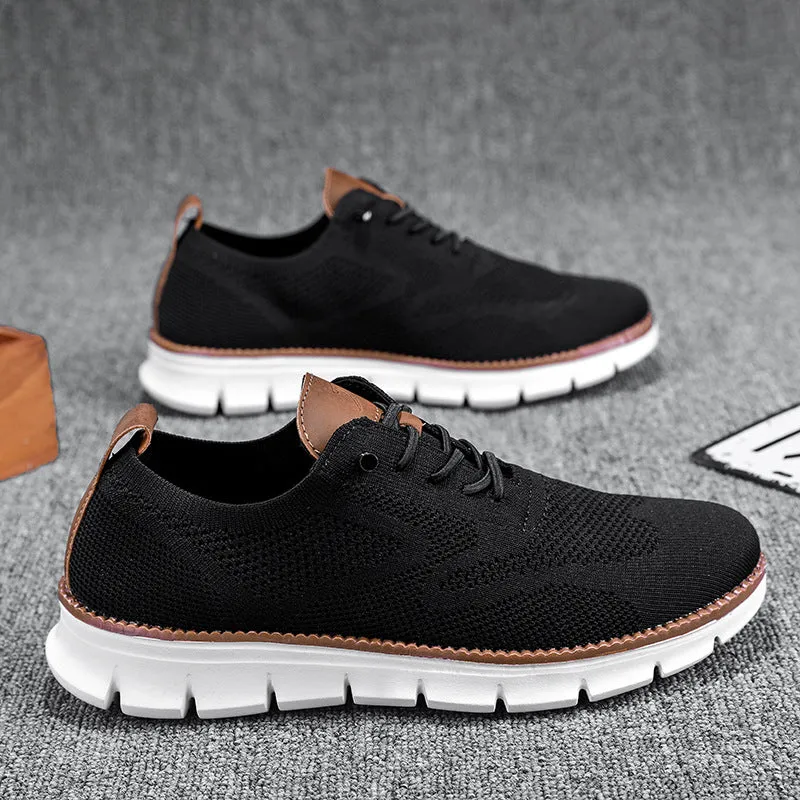 Large Size Knit Oxford Walking Shoes for Men.