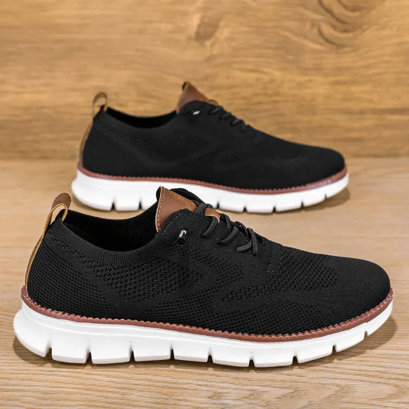 Large Size Knit Oxford Walking Shoes for Men.