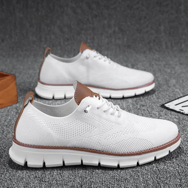 Large Size Knit Oxford Walking Shoes for Men.