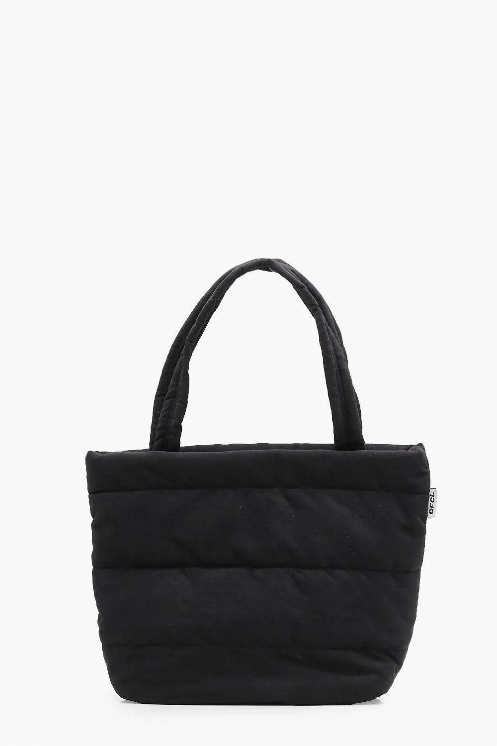 Large Suedette Quilted Tote Bag