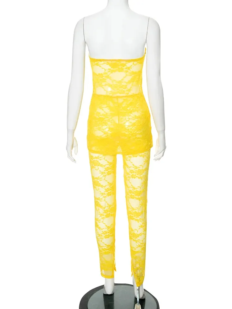 Lemonade Lace Two Piece - Google SEO friendly: Lace Two Piece Lemonade