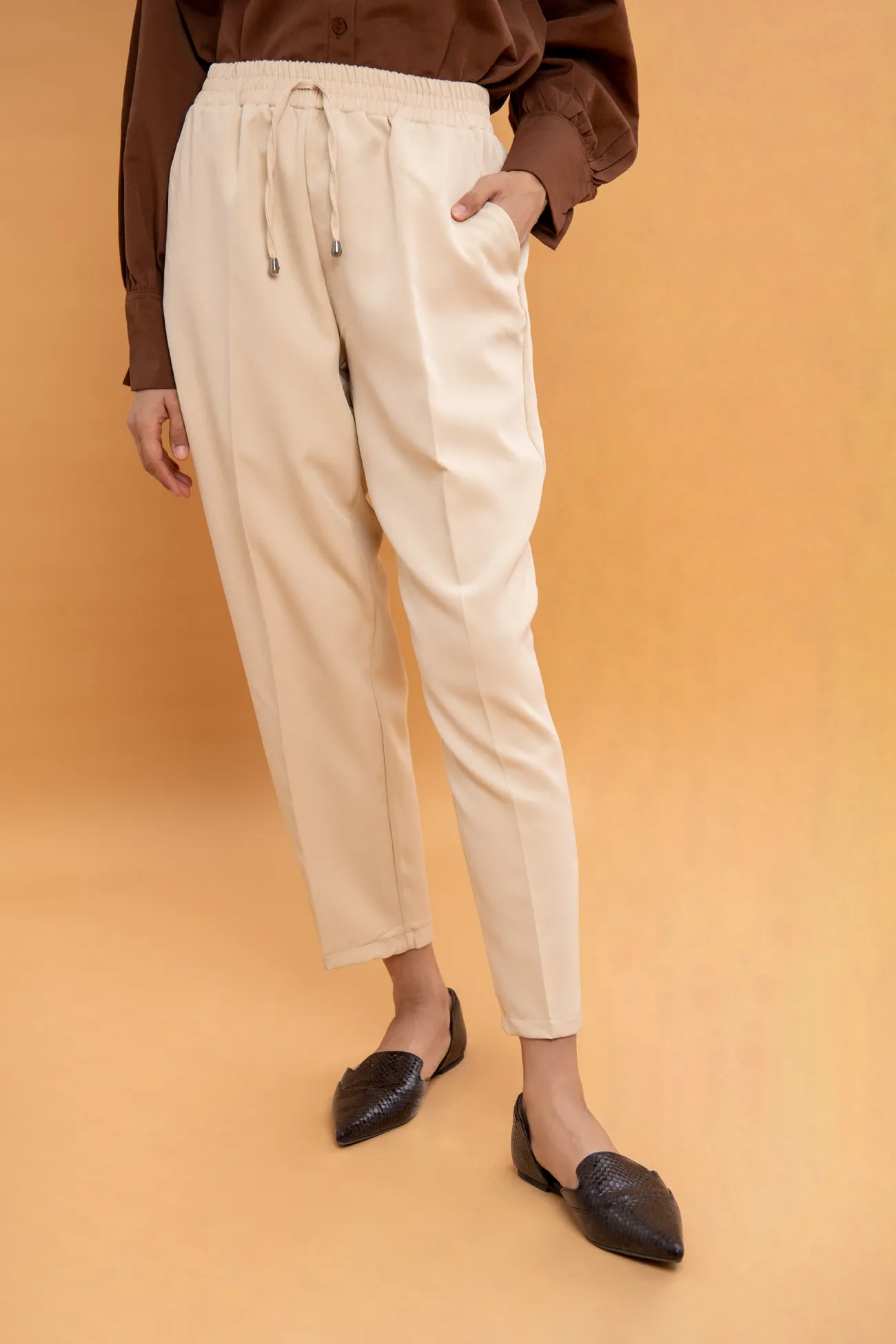 Linen high waist pants