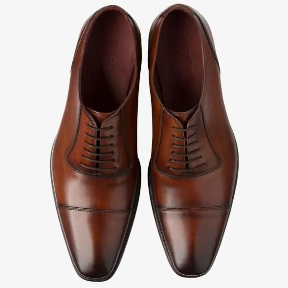 Loake Larch Chestnut Oxford Toe Cap Shoes - Order Online Now