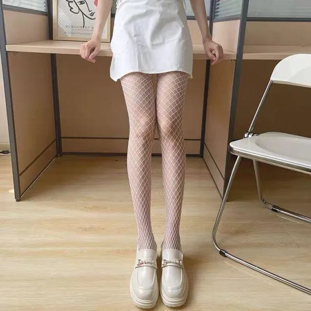 Long Hollow Fishnet Stockings for Club Party Hosiery