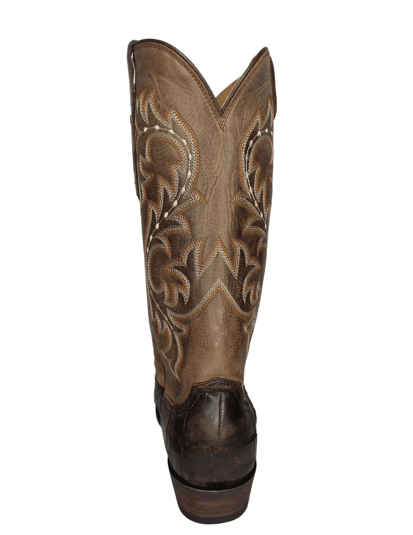 Lucchese Burke Chocolate Gator Boots for Men