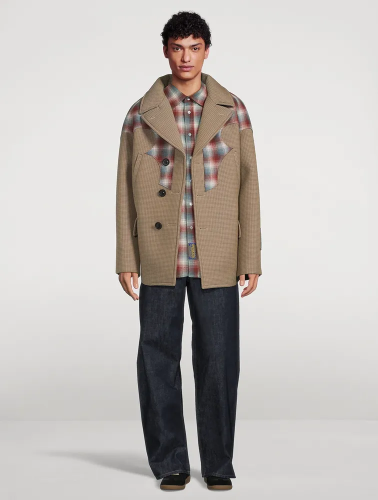 MAISON MARGIELA Pendleton Yoke Peacoat