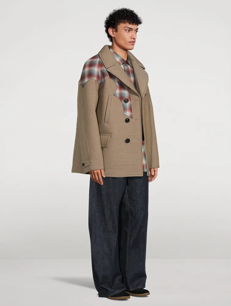 MAISON MARGIELA Pendleton Yoke Peacoat