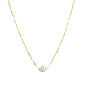 Marquise Diamond Solitaire Necklace