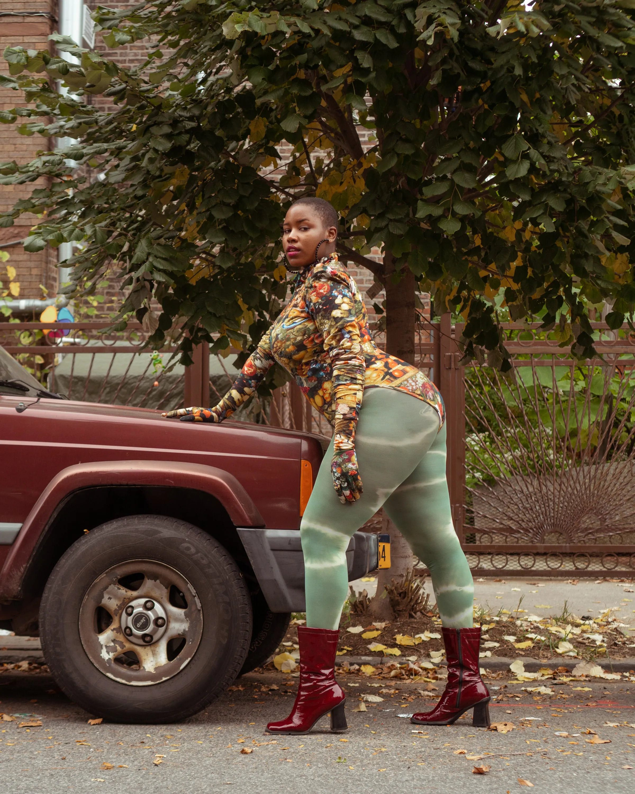 Matcha green tie dye leggings made from recycled materials