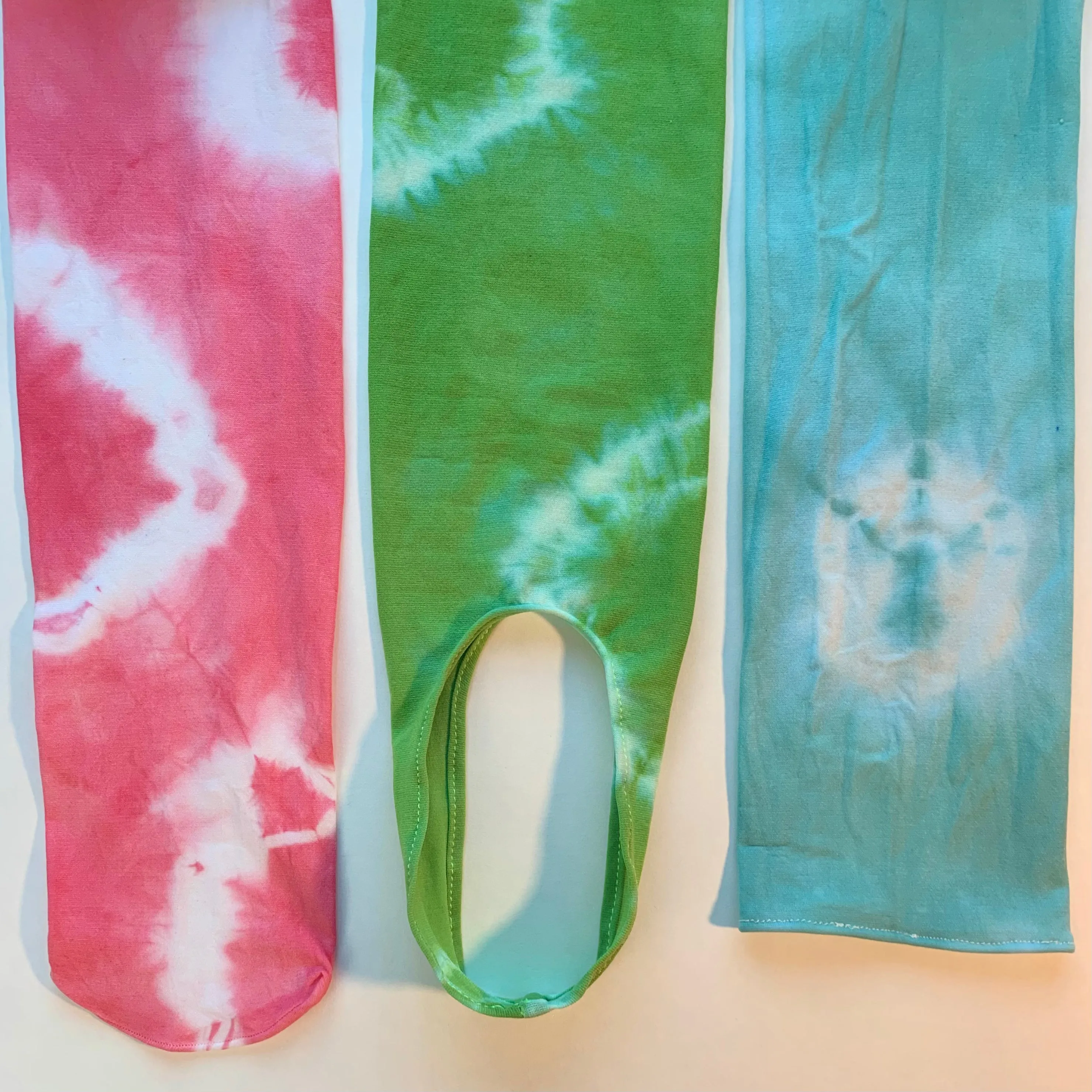 Matcha green tie dye leggings made from recycled materials