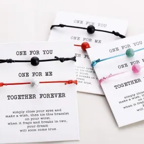 Matching Relationship Wish Bracelets - Stay Connected Forever