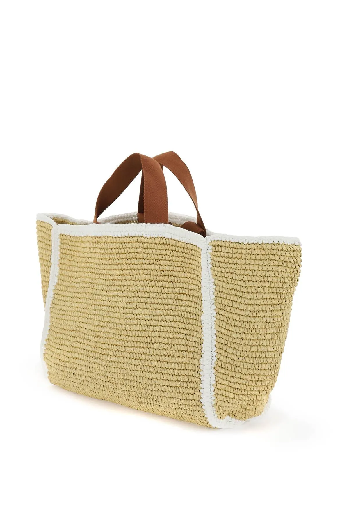 medium sillo tote bag SHMP0122L0 P6769 NATURAL/WHITE/RUST