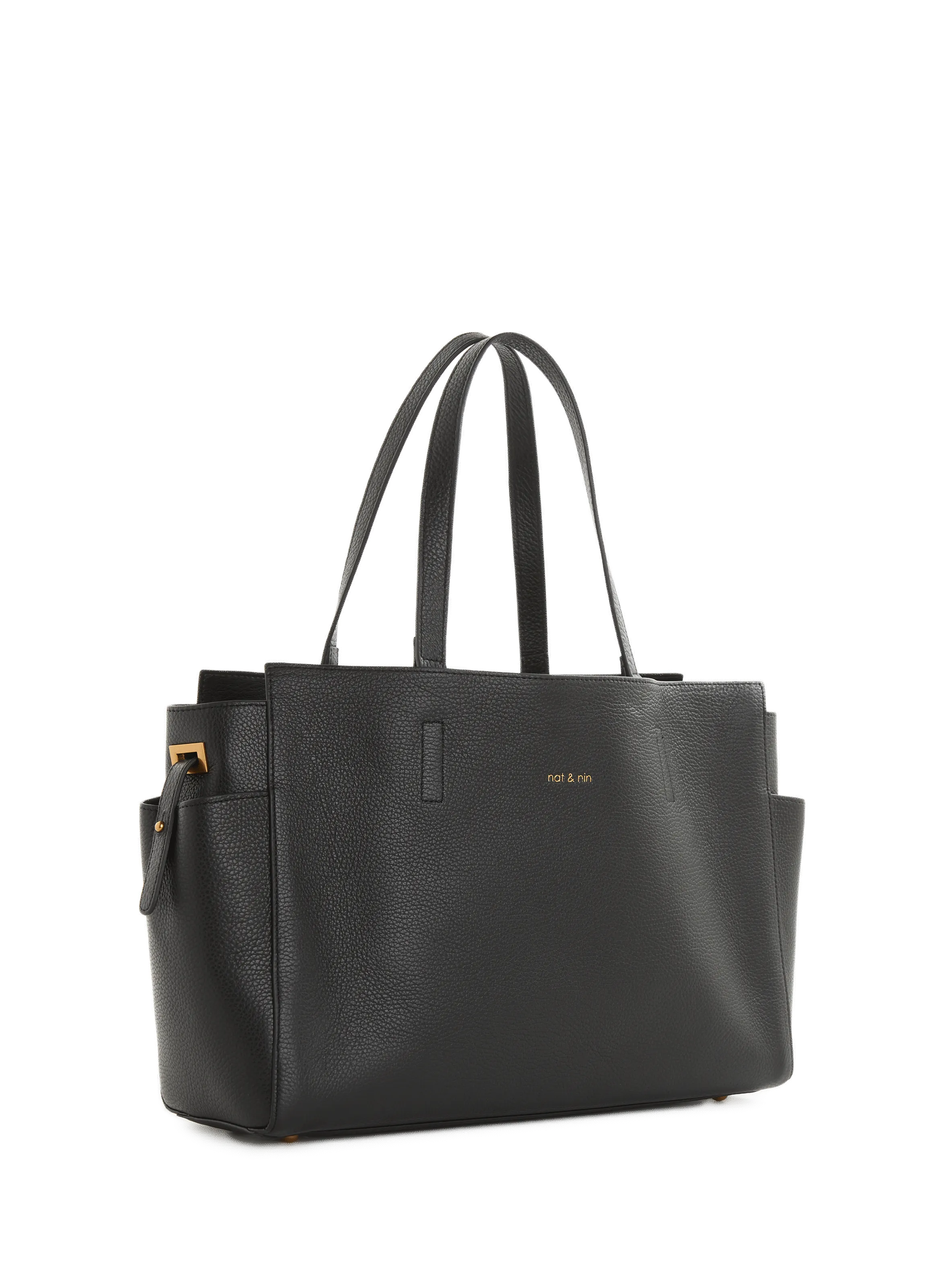 Nat & nin  Dakota leather tote bag  - Black