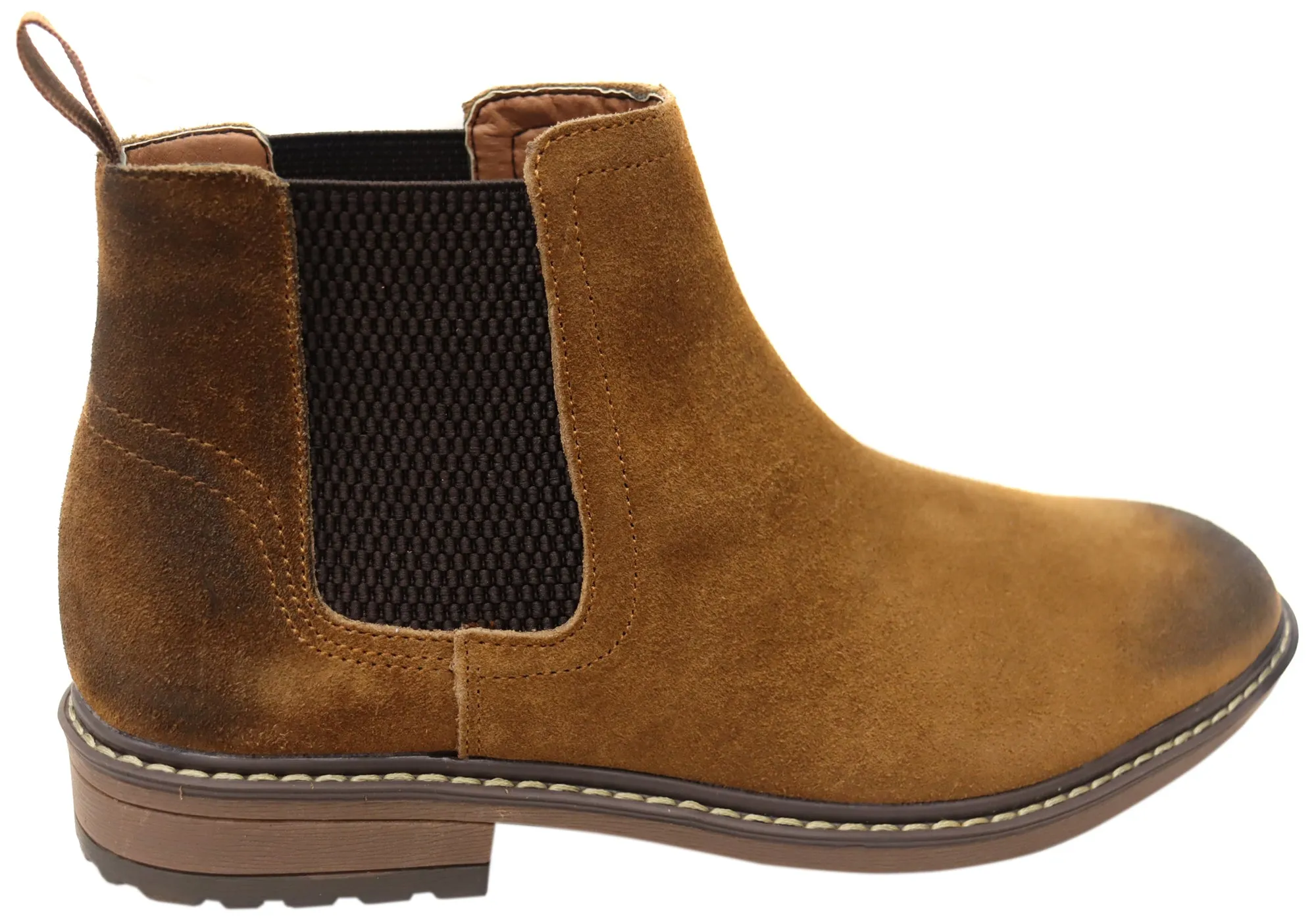 Natural Comfort Johnson Mens Leather Suede Comfortable Chelsea Boots