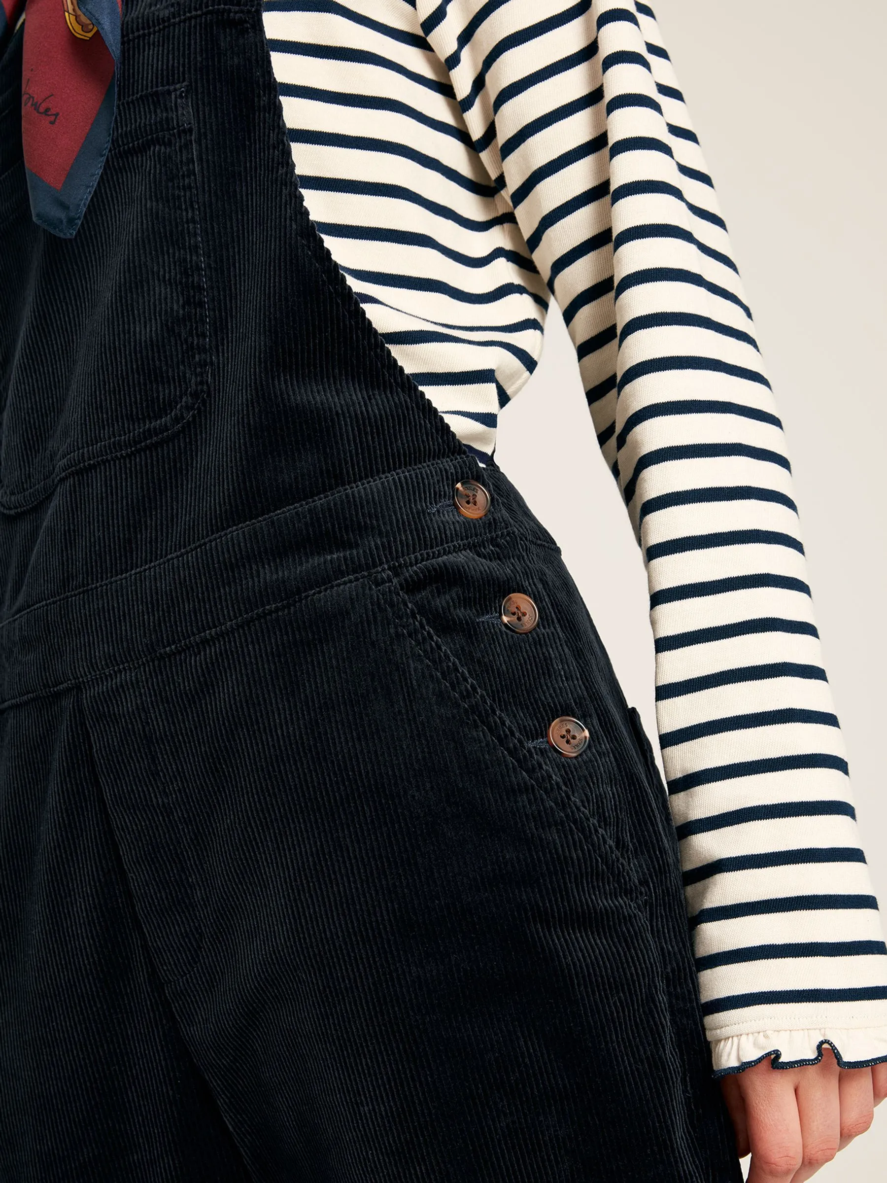 Navy Blue Cord Dungarees