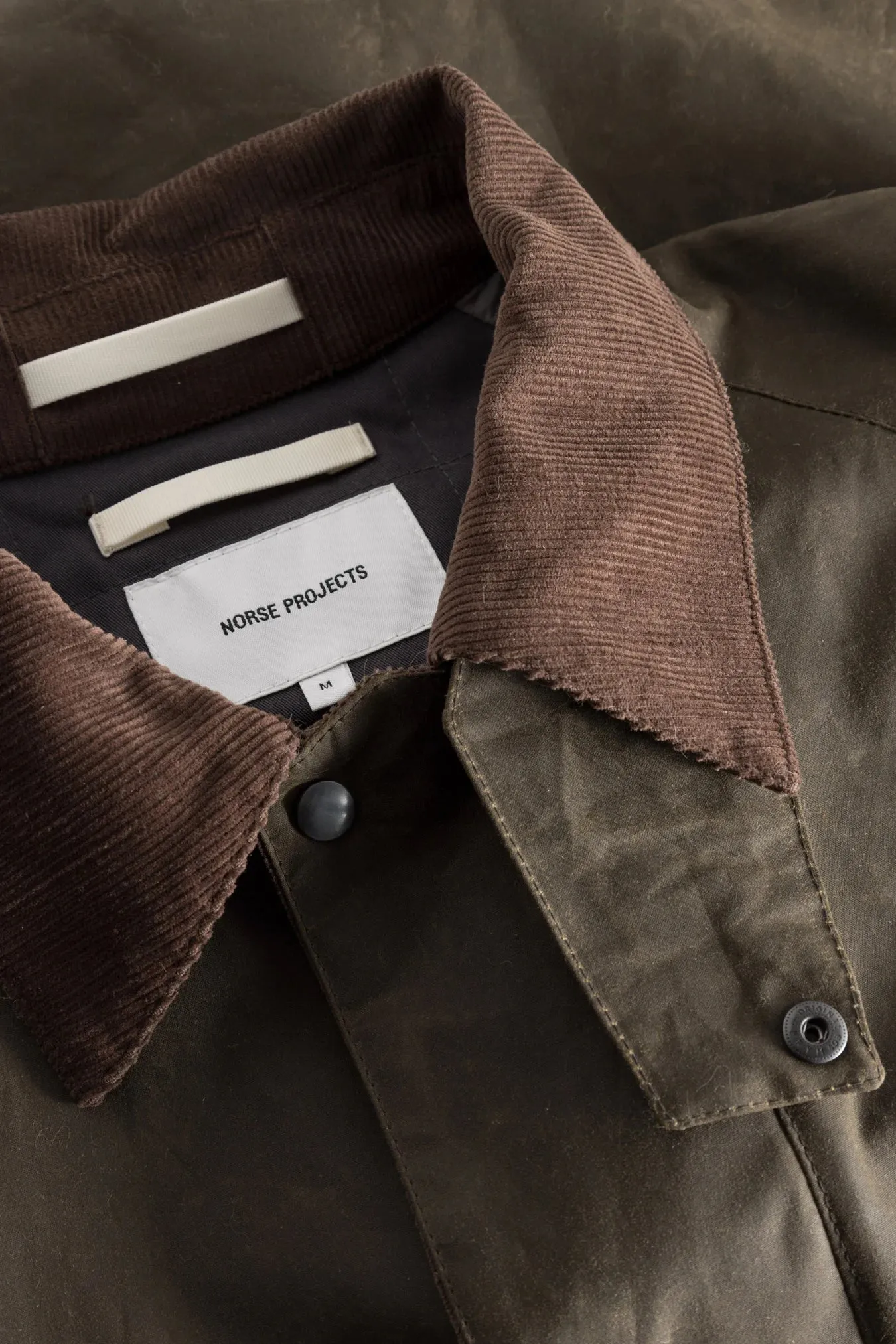 Norse Projects Holmen Wax Fishing Jacket Beech Green