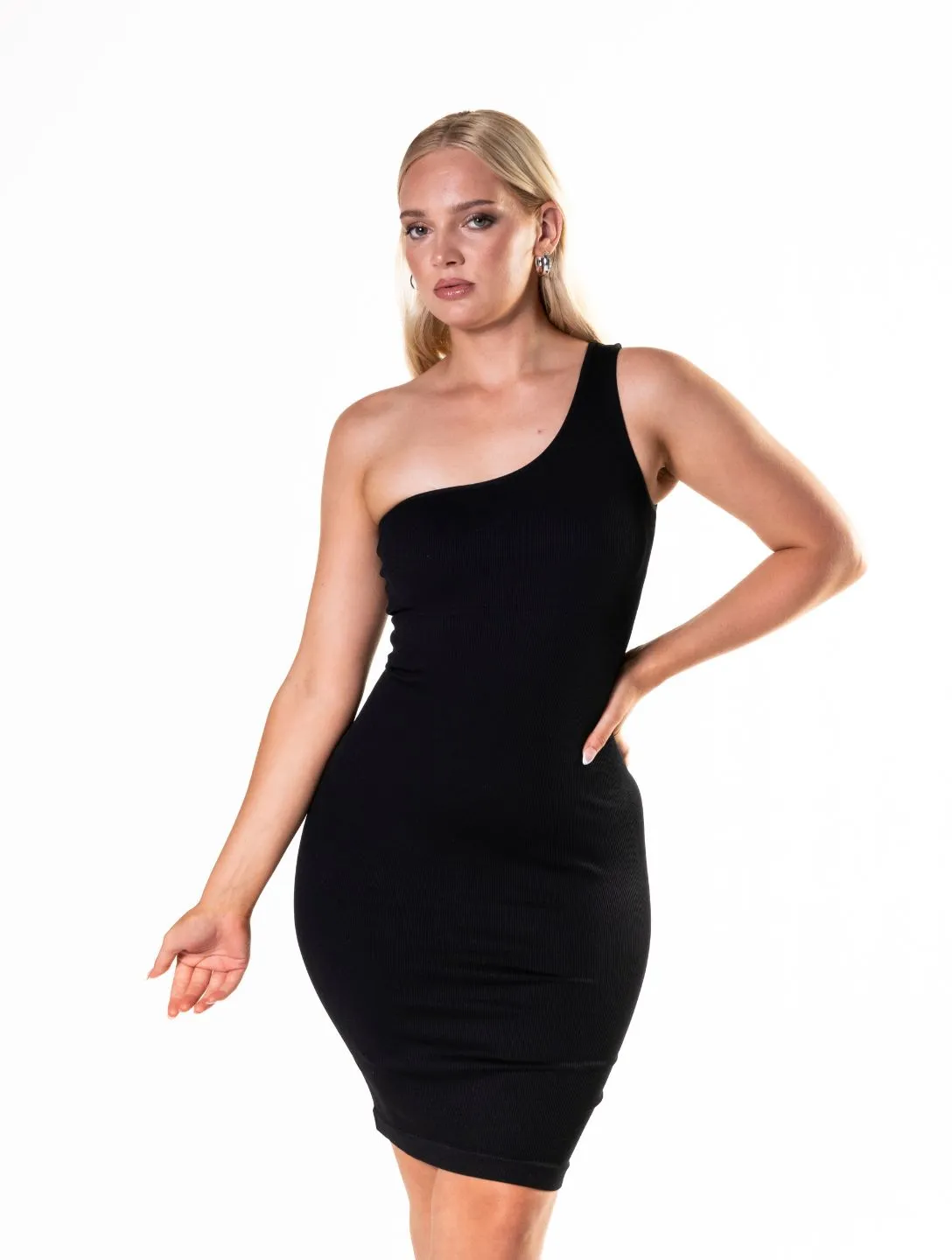 One Shoulder Shapewear Mini Dress