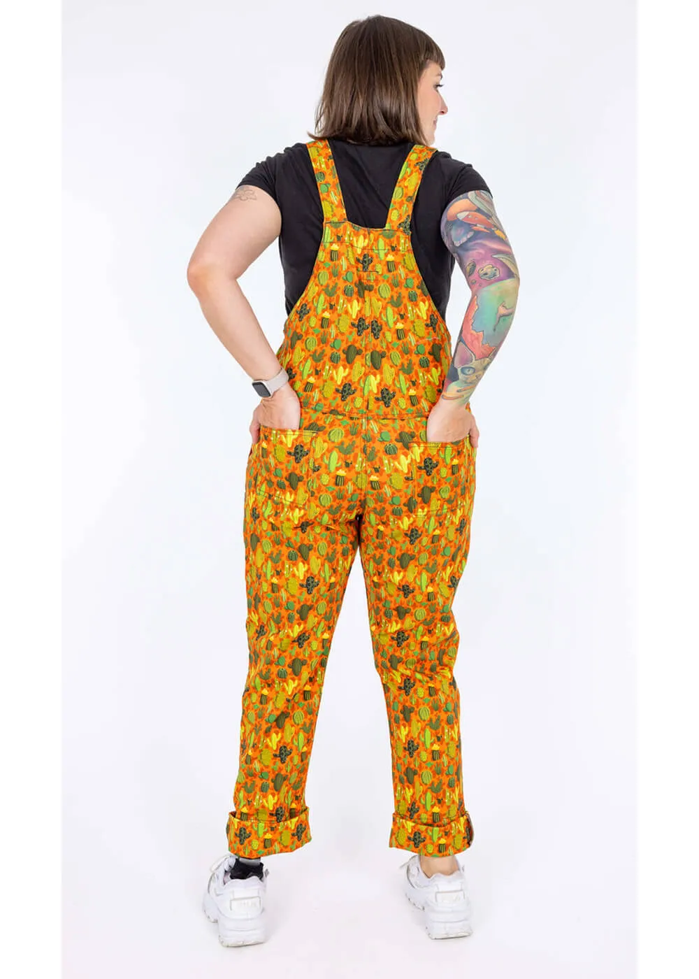 Orange Cactus Dungarees by Run & Fly