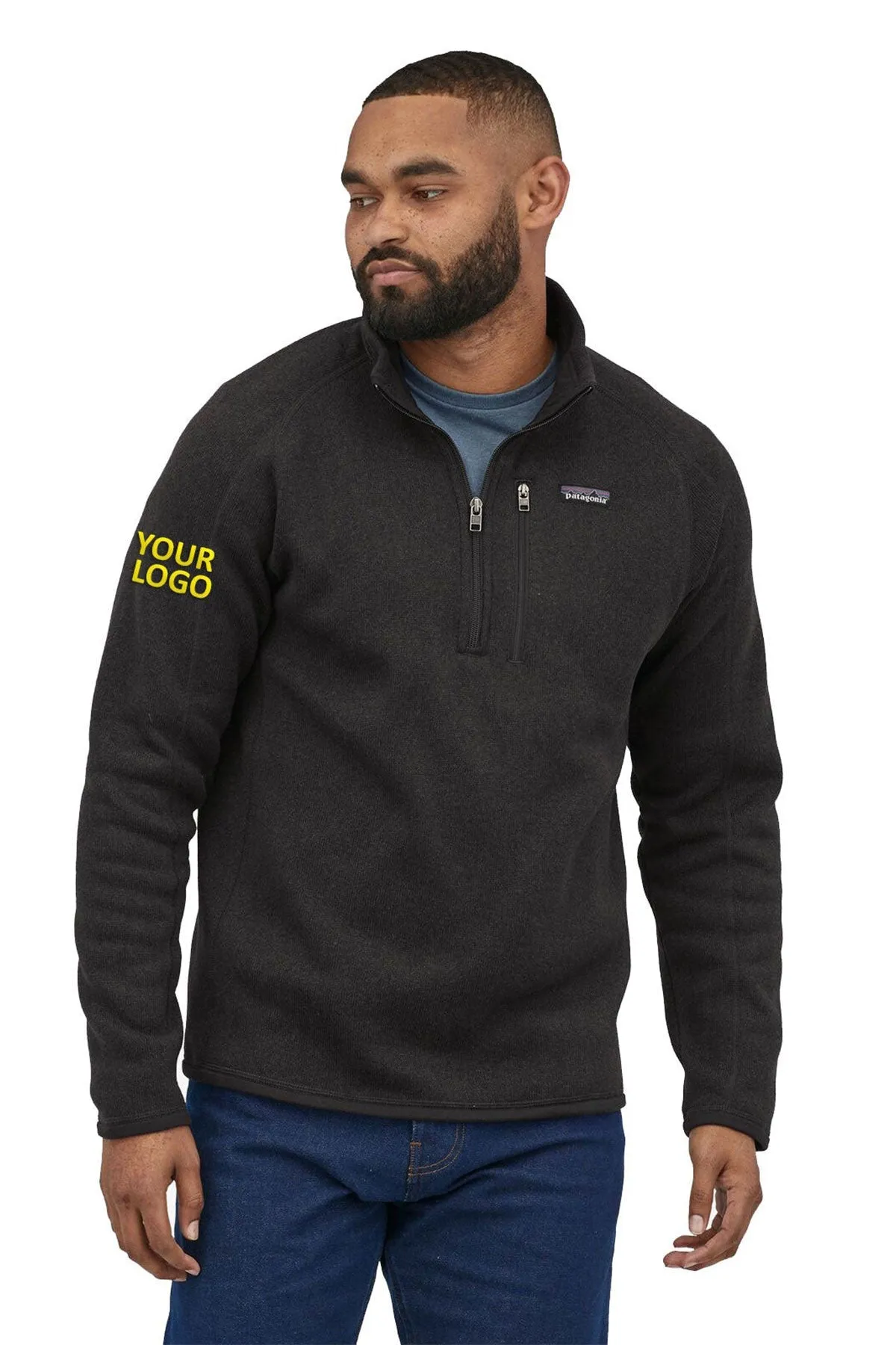 Patagonia Mens Better Sweater Custom Quarter Zips, Black