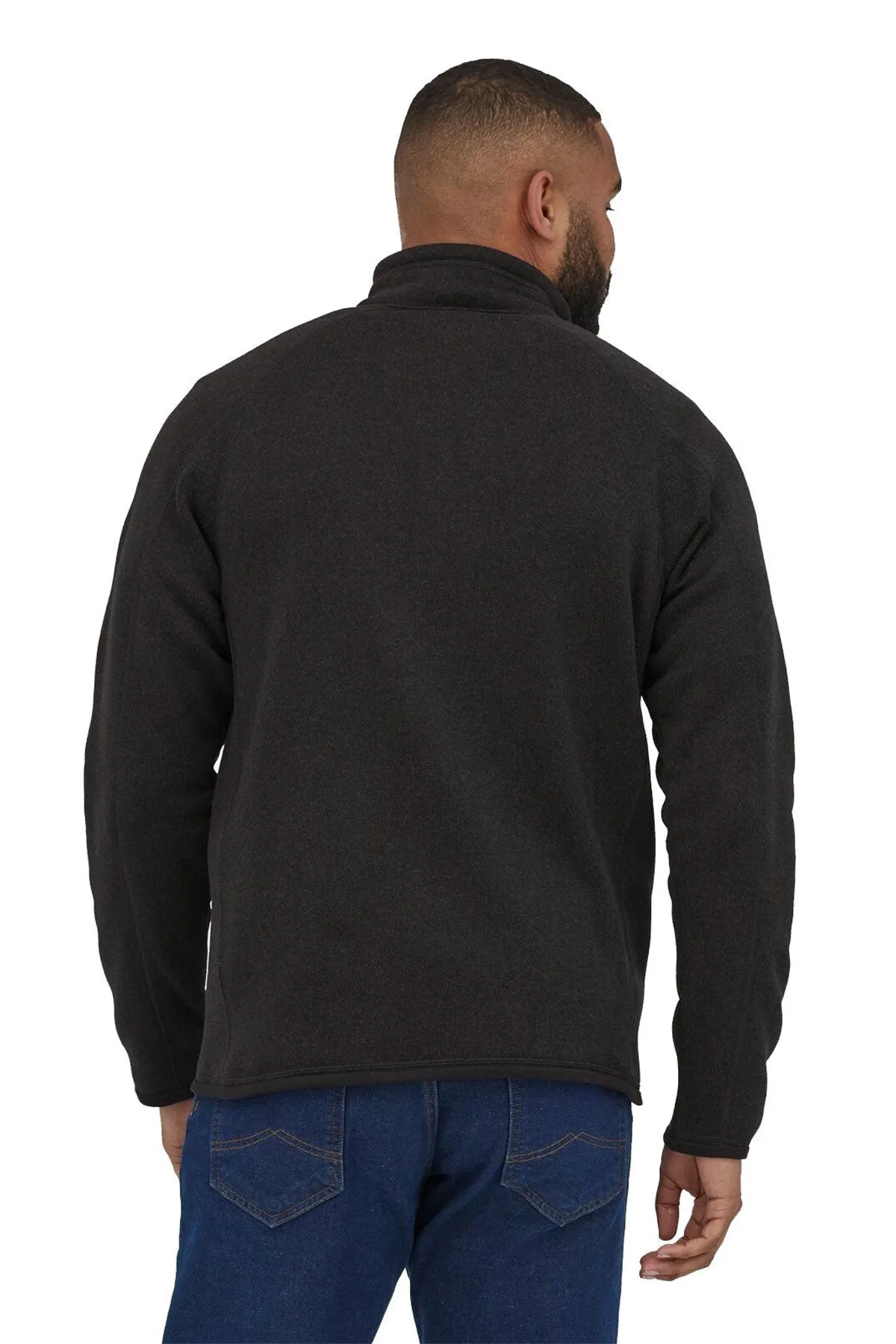 Patagonia Mens Better Sweater Quarter Zip, Black [Trademark Camping]