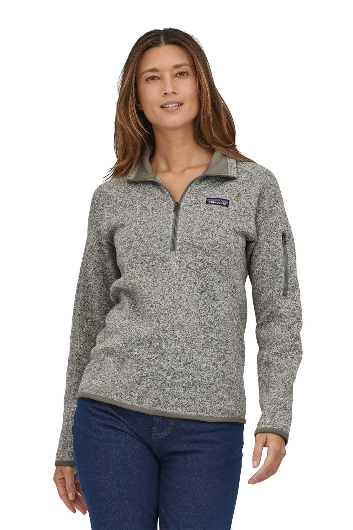 Patagonia Womens Better Sweater Custom Quarter Zips, Birch White