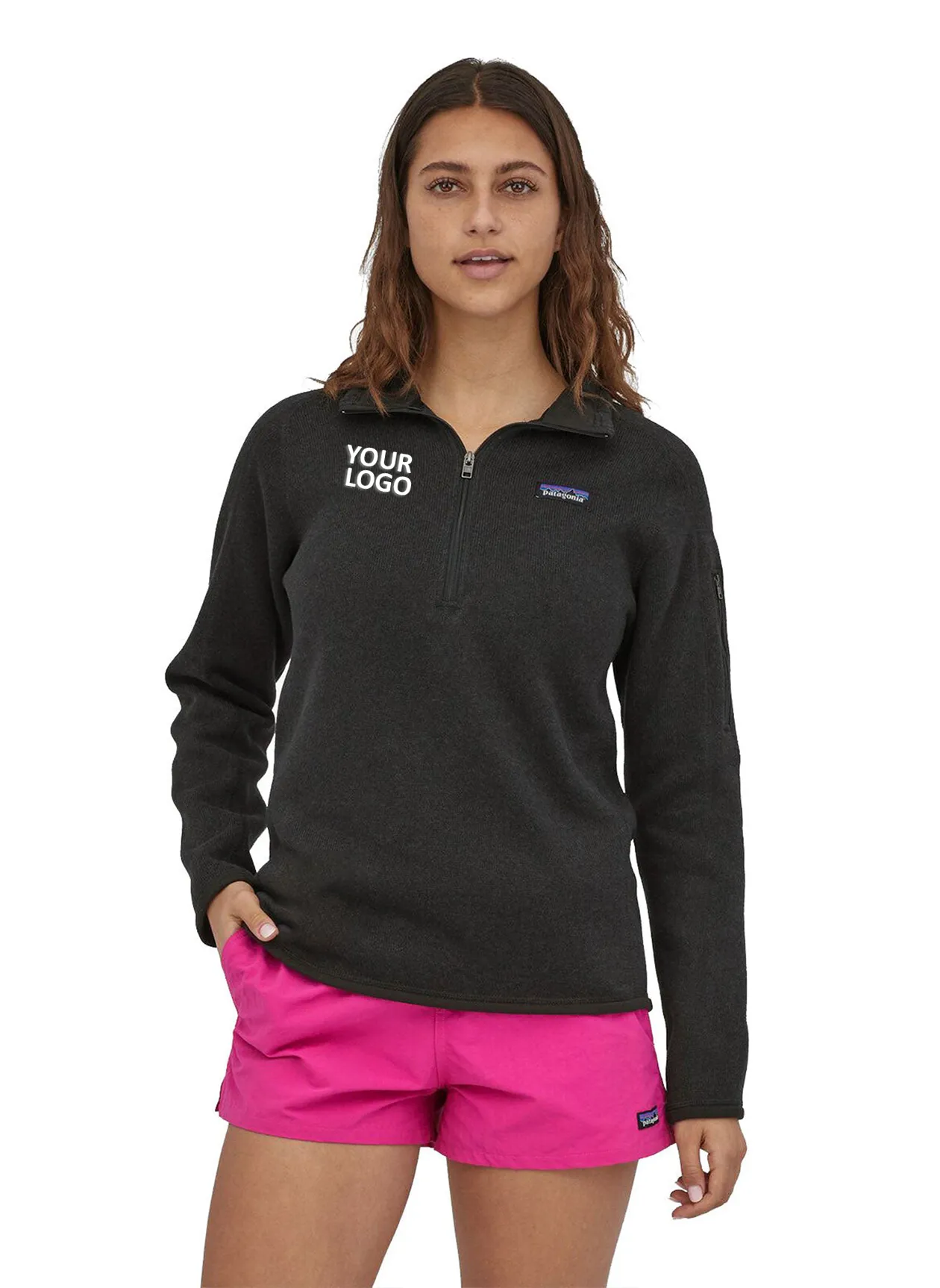 Patagonia Womens Better Sweater Custom Quarter Zips, Black