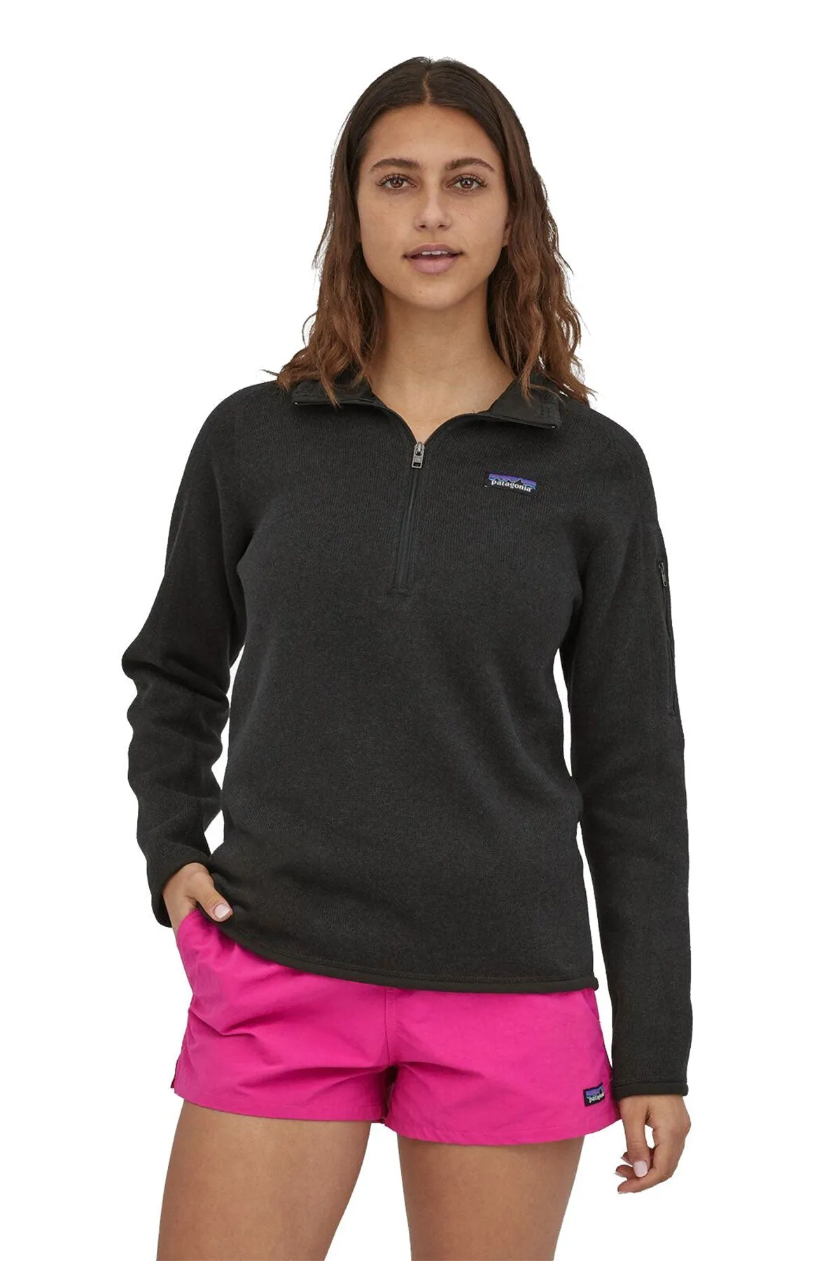 Patagonia Womens Better Sweater Custom Quarter Zips, Black