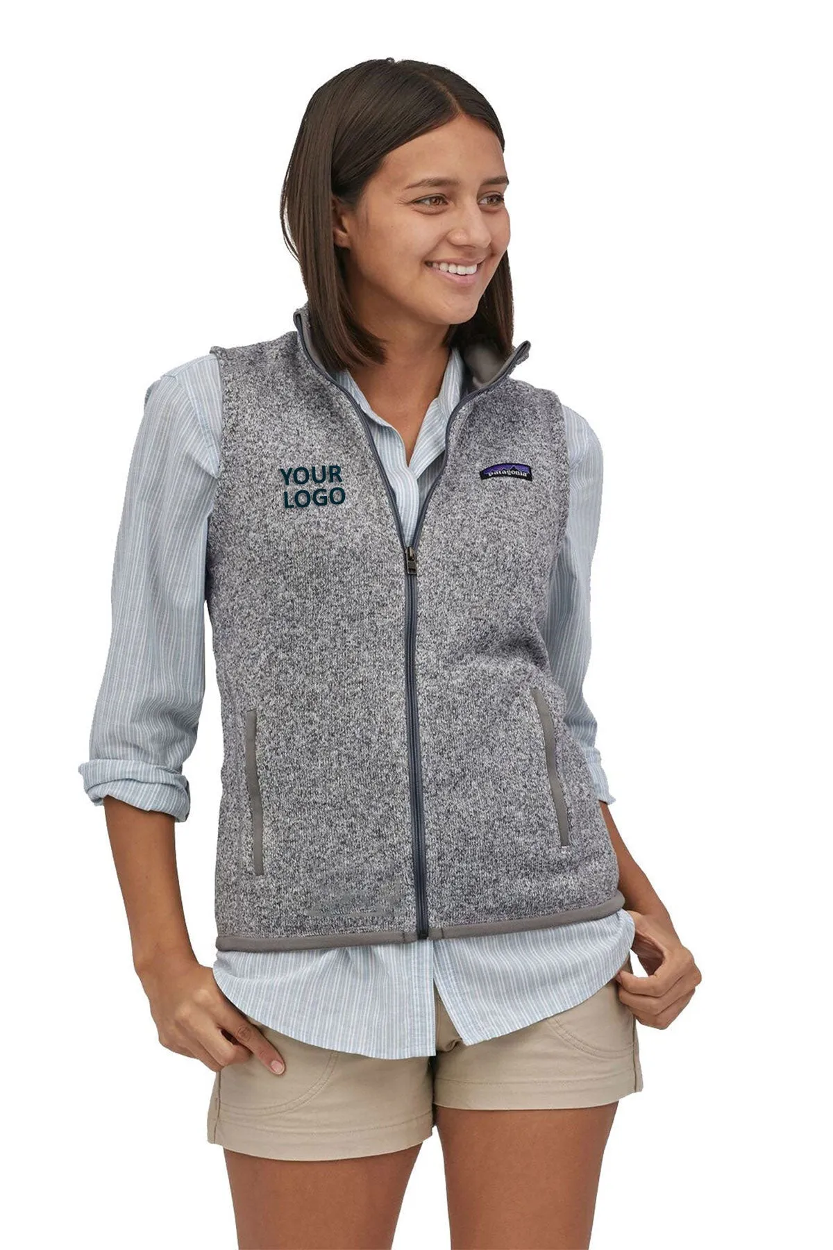 Patagonia Womens Better Sweater Fleece Customized Vests, Birch White