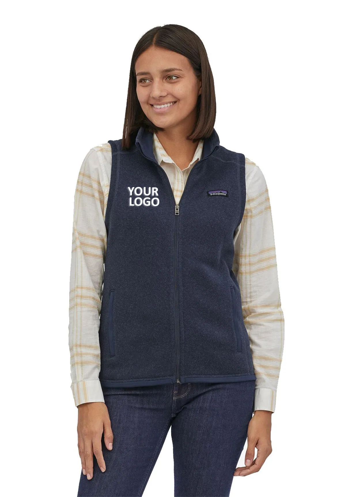 Patagonia Womens Better Sweater Fleece Customized Vests, New Navy