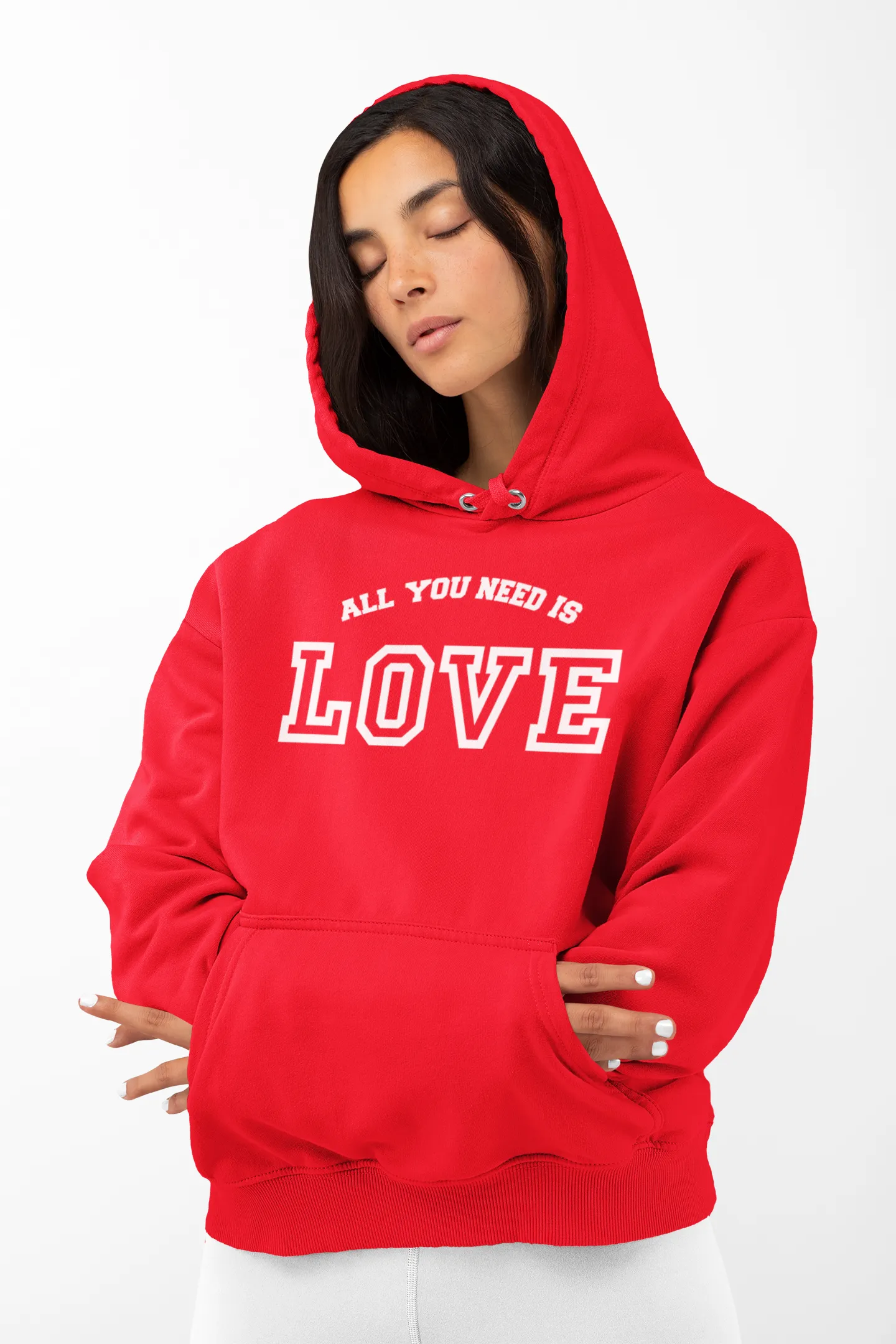 Personalised Hoodie All You Need Is LOVE Valentines Gift