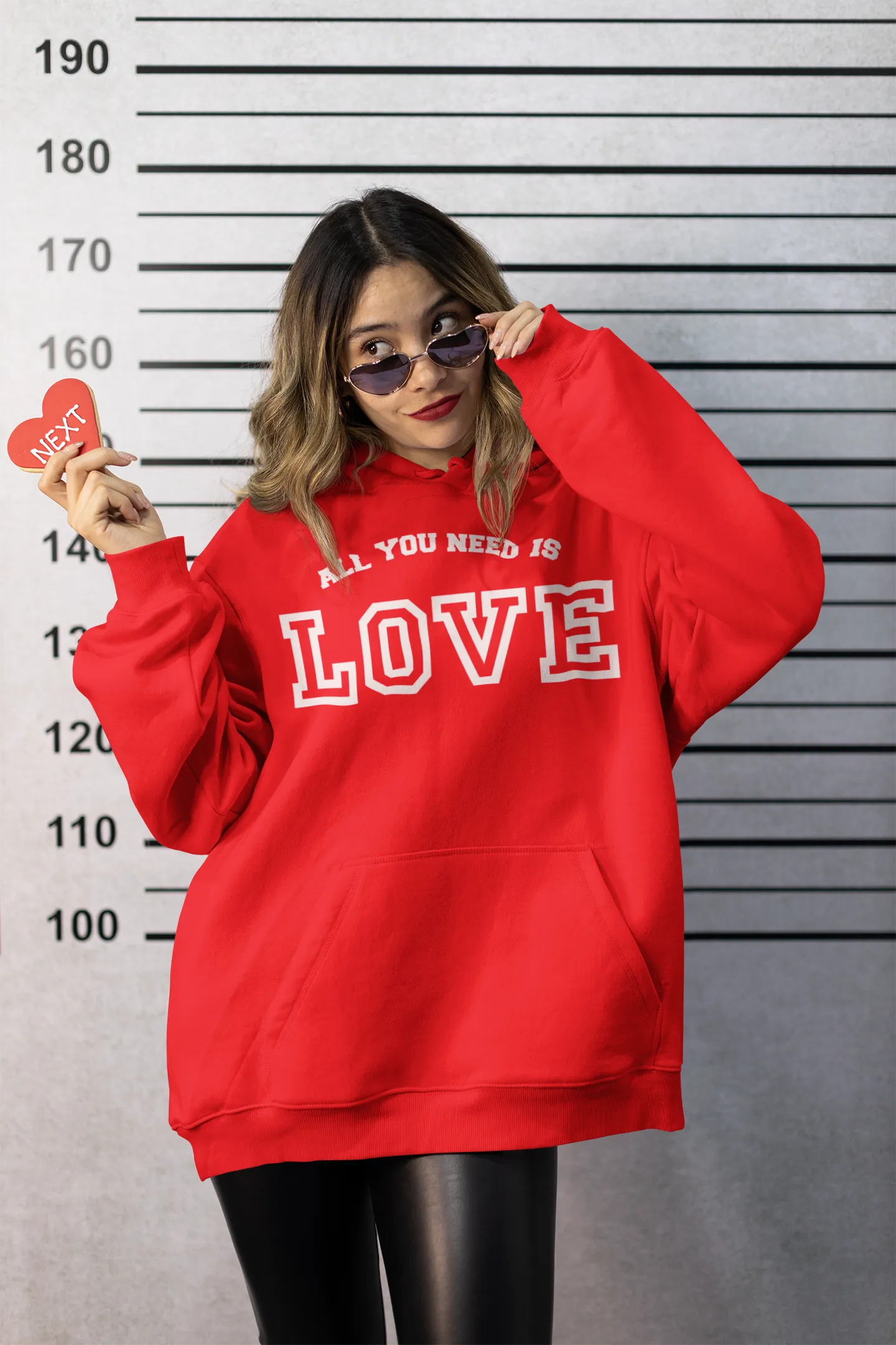 Personalised Hoodie All You Need Is LOVE Valentines Gift