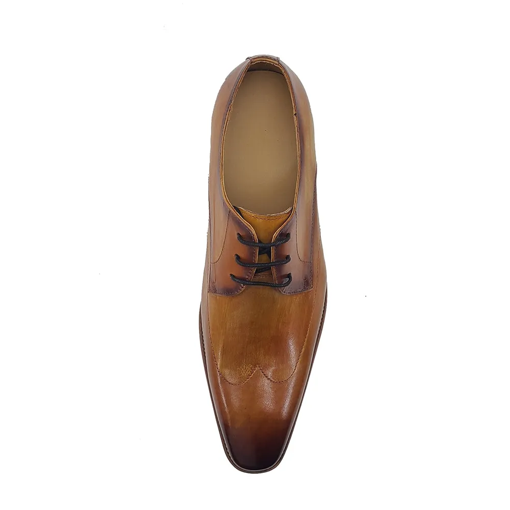 Plain Toe Wingtip Stitched Blucher Oxford