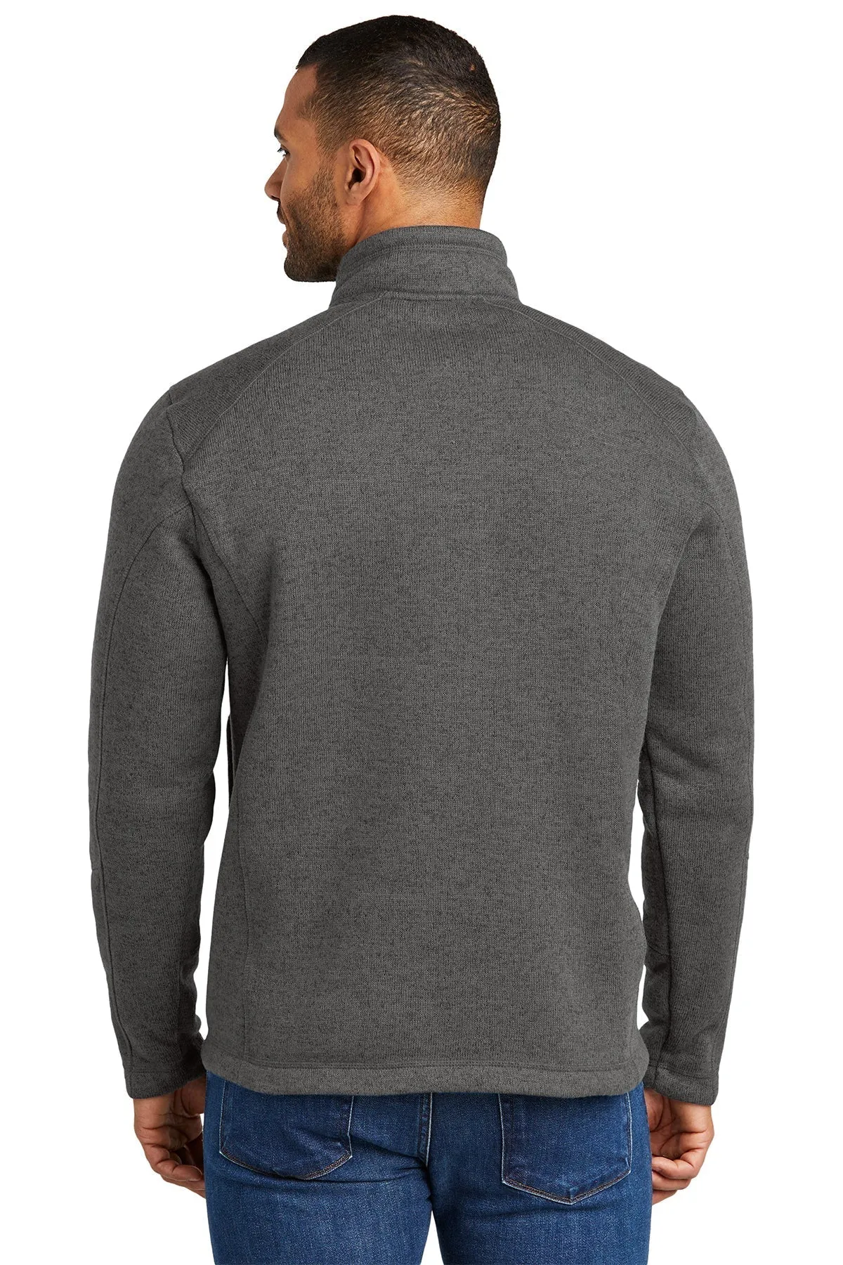 Port Authority Arc Sweater Fleece 1/4-Zip, Grey Smoke Heather [Allendale Machinery Systems]