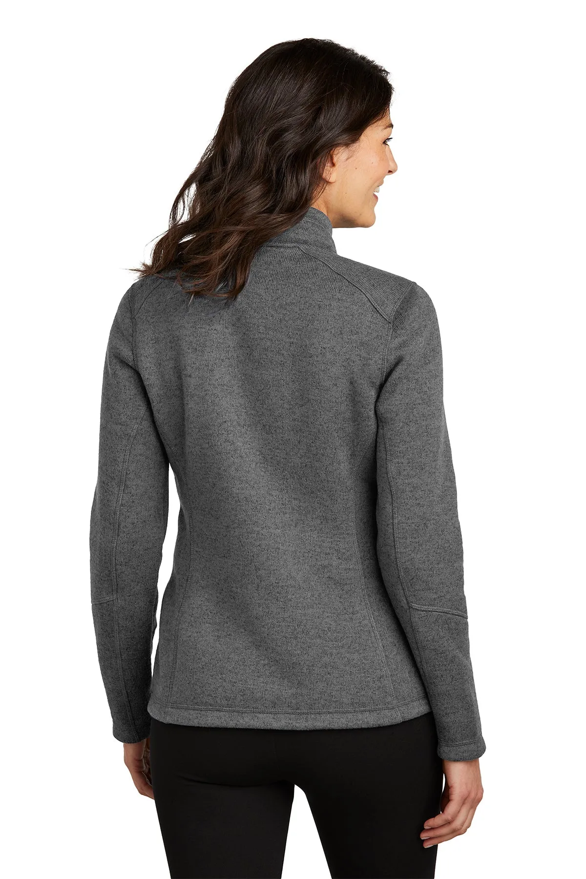 Port Authority Ladies Arc Sweater Fleece Jacket, Grey Smoke Heather [Allendale Machinery Systems]