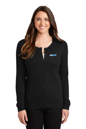 Port Authority Ladies Cardigan Sweater, Black [ME Elecmetal]