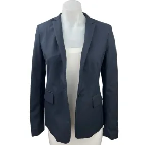 Rag & Bone Navy Blue Wool Peak Lapel Single Button Pocket Blazer Jacket Size 0