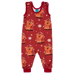 Raspberry Republic Cat Print Overalls