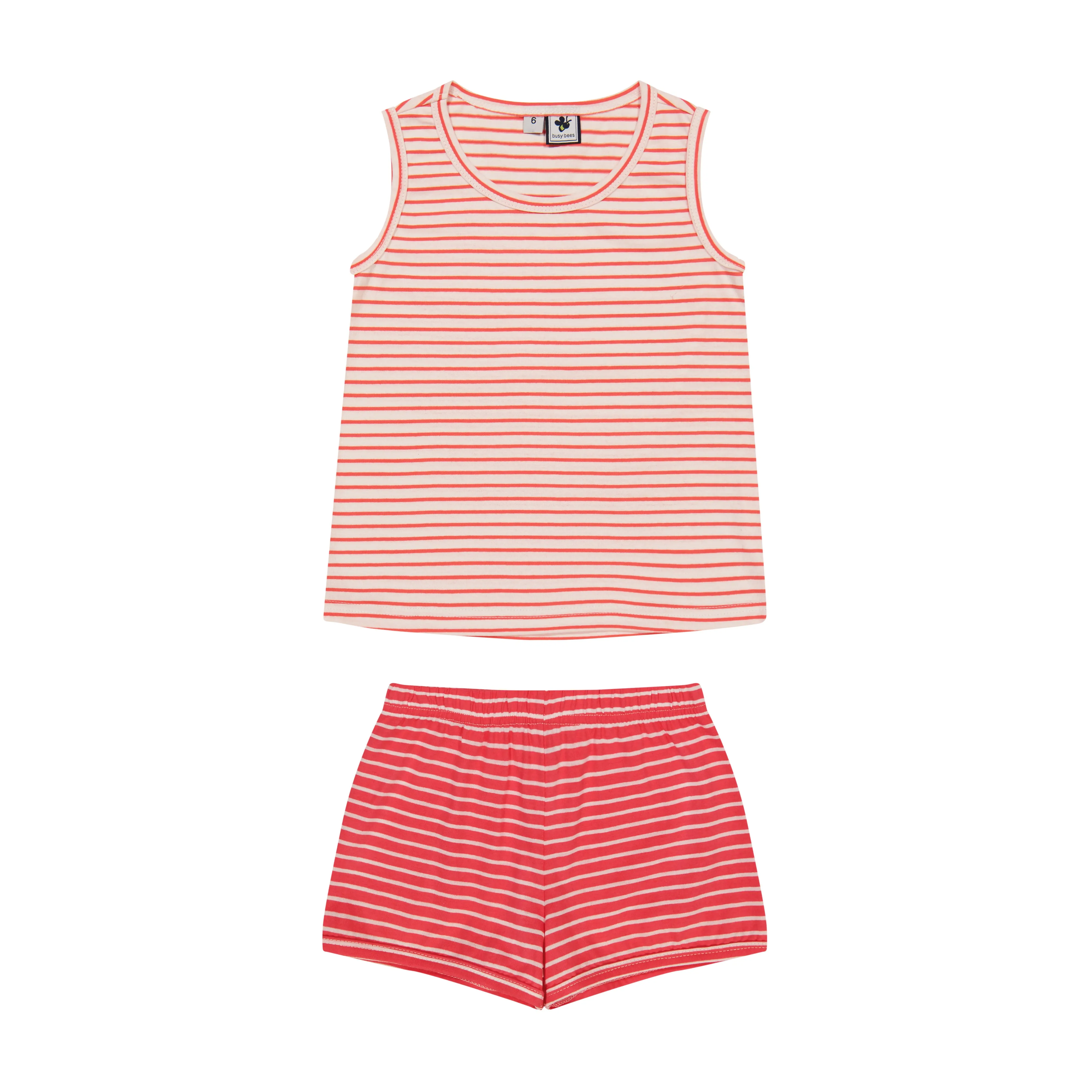 Remy Tank and Short Set - Coral Stripe