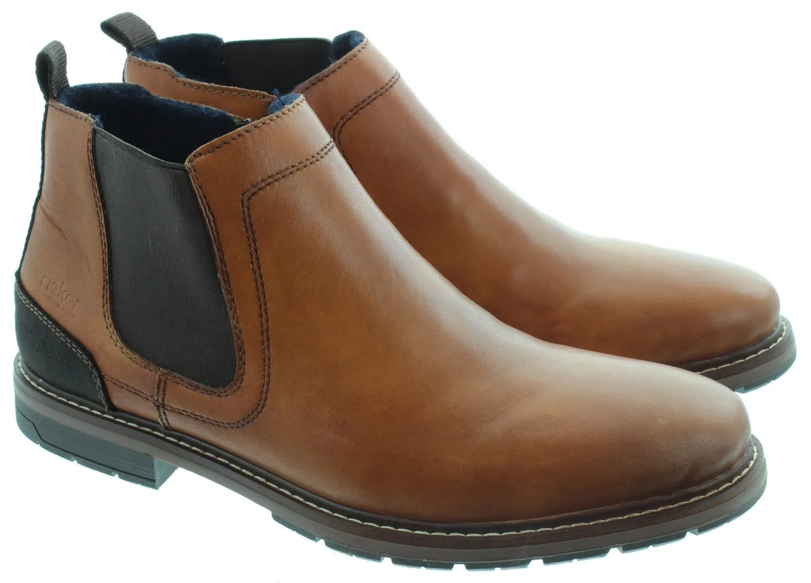 RIEKER Mens 13751 Chelsea Boots In Tan