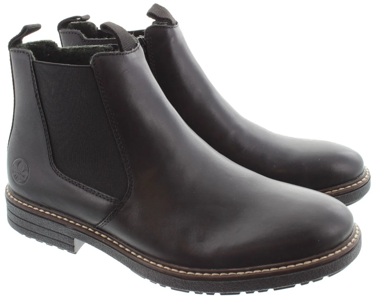 RIEKER Mens 33180 Zip Chelsea Boots In Black