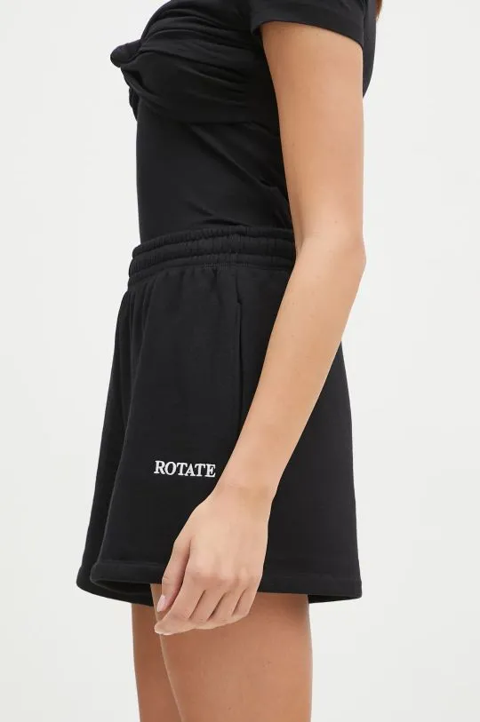 Rotate cotton shorts High Waist black color smooth 112455100