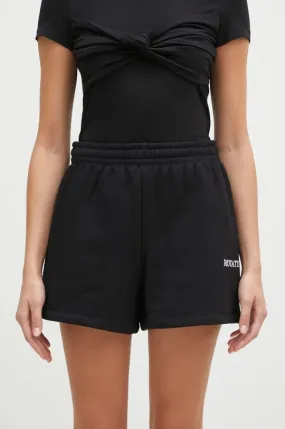 Rotate cotton shorts High Waist black color smooth 112455100