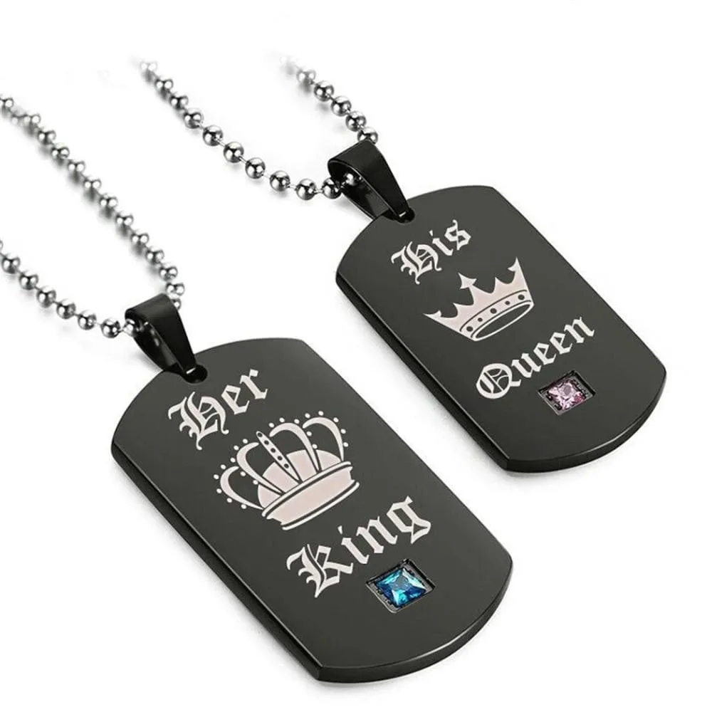 Royal Couple Necklaces and Keychains Set