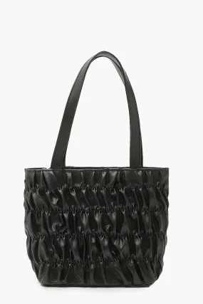 Ruched Small Tote Bag