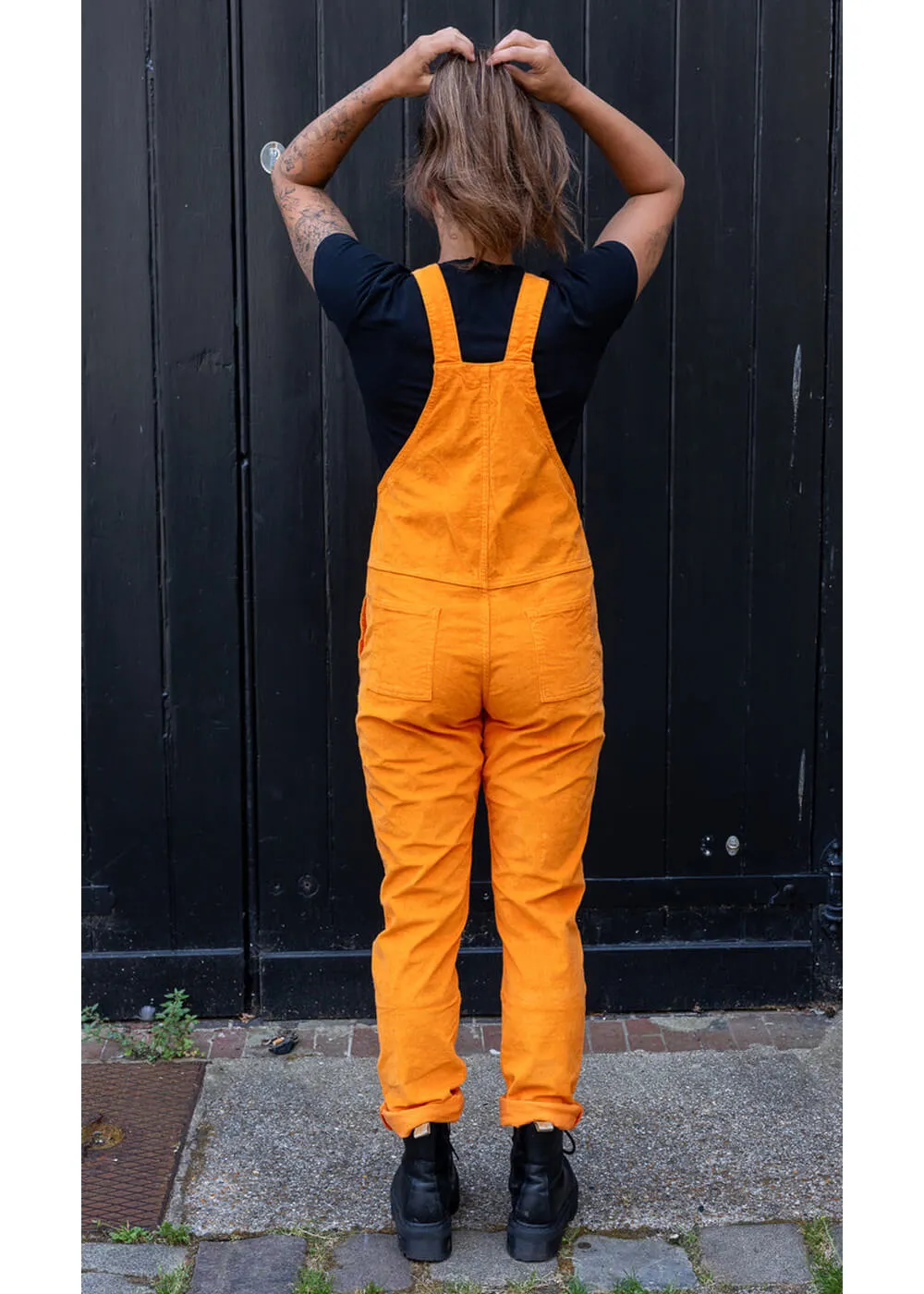 Run Fly Highlighter Corduroy Dungarees Orange