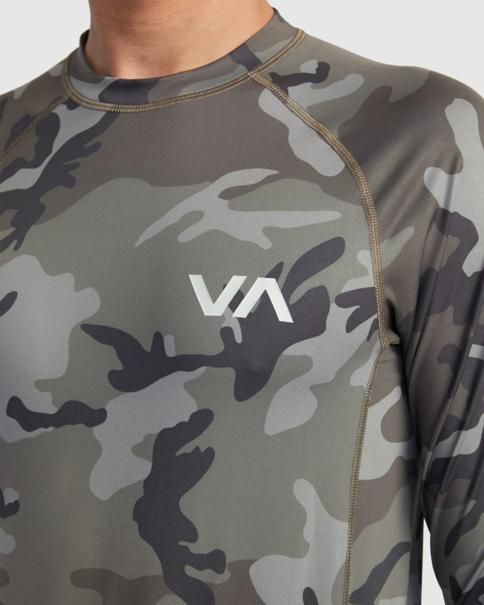 Rvca Rvca Ls Rashguard - Camo | SurfStitch