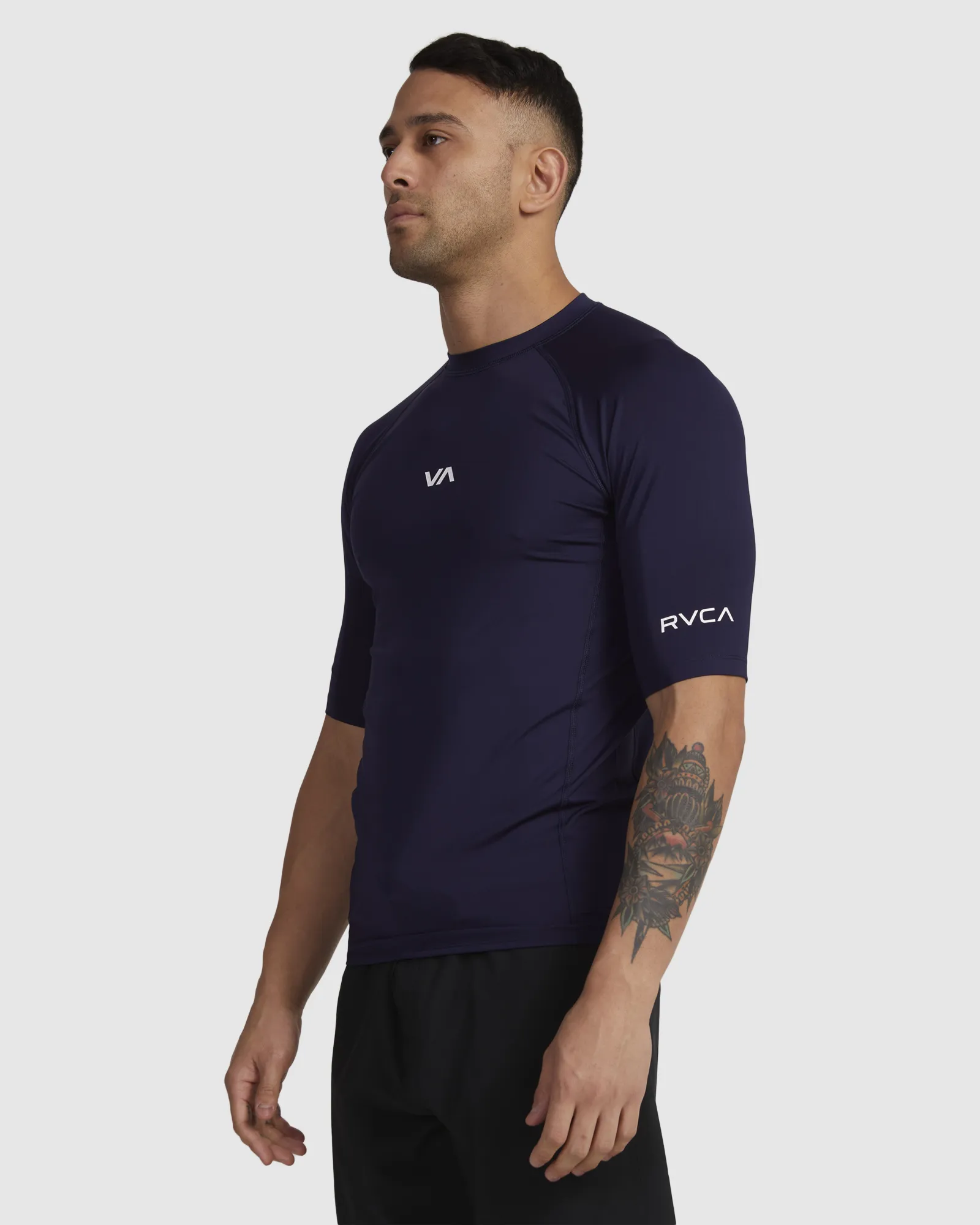 Rvca Va Ss Rashguard - Navy | SurfStitch